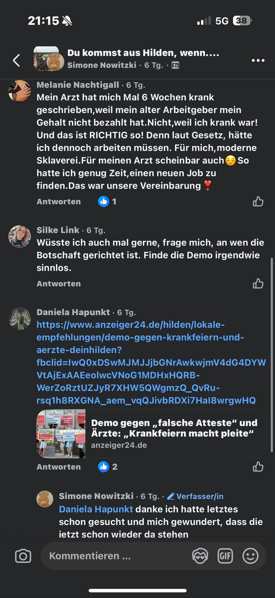 Mein Arzt hat mich mal 6 Wochen krankgeschrieben, weil mein alter 
Arbeitgeber mein Gehalt nicht gezahlt hat. Nicht, weil ich krank war! Und das 
ist RICHTIG so! Denn laut Gesetz hätte ich dennoch arbeiten müssen. Für mich 
moderne Sklaverei. Für meinen Arzt scheinbar auch. So hatte ich genug Zeit, 
einen neuen Job zu finden. Das war unsere Vereinbarung.