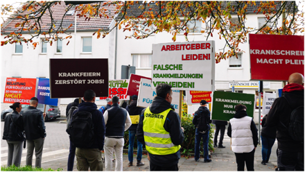 Die Demo gegen Krankfeiern am 02.10.2024